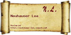Neuhauser Lea névjegykártya
